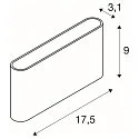 SLV Udendørs wall luminaire OVAL 18 WL IP65, hvid