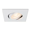 Dæksel UNIVERSAL DOWNLIGHT IP20 firkantet, svingbar, hvid