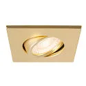 Dæksel UNIVERSAL DOWNLIGHT IP20 firkantet, svingbar, guld mat