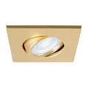 SLV Dæksel UNIVERSAL DOWNLIGHT IP20 firkantet, svingbar, guld mat