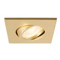 SLV Dæksel UNIVERSAL DOWNLIGHT IP20 firkantet, svingbar, guld mat