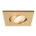 SLV Dæksel UNIVERSAL DOWNLIGHT IP20 firkantet, svingbar, guld mat