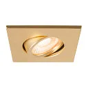 SLV Dæksel UNIVERSAL DOWNLIGHT IP20 firkantet, svingbar, guld mat
