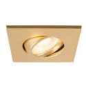 SLV Dæksel UNIVERSAL DOWNLIGHT IP20 firkantet, svingbar, guld mat