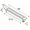 SLV Gulvindbygningslampe DASAR® 600 stiv, DALI styrbar, passabel IP65 / IP67, rustfrit stål dæmpbar