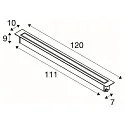SLV Gulvindbygningslampe DASAR® 1200 stiv, DALI styrbar, passabel IP65 / IP67, rustfrit stål dæmpbar