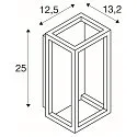 Udendørs wall luminaire QUADRULO IP55, antracit