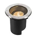 floor recessed luminaire DASAR® L round, swivelling, DALI controllable, passable IP65 / IP67, stainless steel dimmable