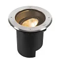 floor recessed luminaire DASAR® L round, swivelling, DALI controllable, passable IP65 / IP67, stainless steel dimmable