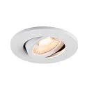 SLV Indbygnings loftlampe UNIVERSAL DOWNLIGHT MOVE PHASE svingbar, sæt med 2 IP20, hvid dæmpbar