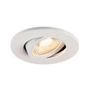 SLV Indbygnings loftlampe UNIVERSAL DOWNLIGHT MOVE PHASE svingbar, sæt med 2 IP20, hvid dæmpbar