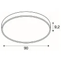 SLV Loftlampe MEDO® 90 rund, CCT Switch IP50, hvid dæmpbar