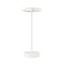 Batteri bordlampe VINOLINA ONE med touch-dæmper, ringform, med opladestation IP54, hvid dæmpbar