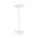 Batteri bordlampe VINOLINA ONE med touch-dæmper, ringform, med opladestation IP54, hvid dæmpbar