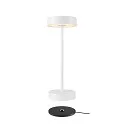 SLV Batteri bordlampe VINOLINA 2-CCT 2-fold, cylindrisk, CCT Switch, med touch-dæmper, med opladestation IP54, hvid dæmpbar