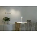 SLV Batteri bordlampe VINOLINA 2-CCT 2-fold, cylindrisk, CCT Switch, med touch-dæmper, med opladestation IP54, hvid dæmpbar