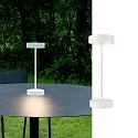 SLV Batteri bordlampe VINOLINA 2-CCT 2-fold, cylindrisk, CCT Switch, med touch-dæmper, med opladestation IP54, hvid dæmpbar