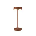 SLV battery table lamp VINOLINA 2-CCT 2-fold, cylindrical, CCT Switch, with touch dimmer, with charging station IP54, rust dimmable