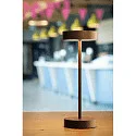 battery table lamp VINOLINA 2-CCT 2-fold, cylindrical, CCT Switch, with touch dimmer, with charging station IP54, black dimmable