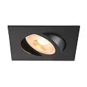 Indbygnings loftlampe NEW TRIA® 68 firkantet GU10 IP20, sort