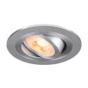 Indbygnings loftlampe NEW TRIA® 75 rund GU10 IP20, aluminium