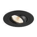 Indbygnings loftlampe NEW TRIA® 75 rund IP20, sort dæmpbar