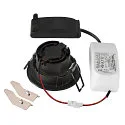 SLV Indbygnings loftlampe NEW TRIA® 68 rund IP20, sort dæmpbar