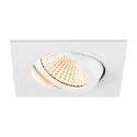SLV Indbygnings loftlampe NEW TRIA® 68 firkantet IP20, hvid dæmpbar