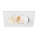 SLV Indbygnings loftlampe NEW TRIA® UNIVERSAL firkantet IP20, hvid dæmpbar