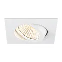 SLV Indbygnings loftlampe NEW TRIA® UNIVERSAL firkantet IP20, hvid dæmpbar