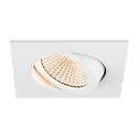 SLV Indbygnings loftlampe NEW TRIA® UNIVERSAL firkantet IP20, hvid dæmpbar