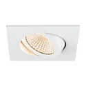 SLV Indbygnings loftlampe NEW TRIA® UNIVERSAL firkantet IP20, hvid dæmpbar