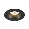 SLV Indbygnings loftlampe NEW TRIA® UNIVERSAL rund IP20 / IP65, sort dæmpbar
