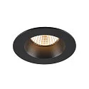 SLV Indbygnings loftlampe NEW TRIA® UNIVERSAL rund IP20 / IP65, sort dæmpbar