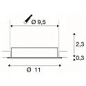 SLV recessed ceiling ring NEW TRIA® 95 round, black