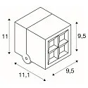 SLV Udendørs wall luminaire S-CUBE firkantet, CCT Switch, vipbar IP65, antracit dæmpbar