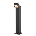 SLV outdoor floor lamp S-CUBE 75 square, CCT Switch, tiltable IP65, anthracite dimmable
