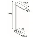 SLV floor lamp WORKLIGHT PRO IP20, grey dimmable