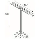 SLV Standerlampe WORKLIGHT PRO IP20, grå dæmpbar