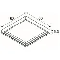 SLV monteringsramme PANEL 595 P / 600 V, hvid, lakeret