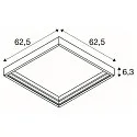SLV monteringsramme PANEL 625 P / 625 V, hvid, lakeret