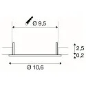SLV Dæksel DOWNLIGHT V 100 flad, sort