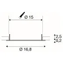 SLV Dæksel DOWNLIGHT V 150 flad, sort