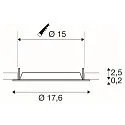SLV cover DOWNLIGHT V 150 slightly recessed, white