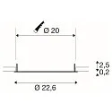SLV Dæksel DOWNLIGHT V 200 let forsænket, hvid