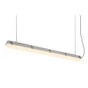 SLV damp-proof luminaire WATERPROOF V 1200 DALI DALI controllable, impact resistant IP66, grey dimmable