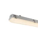 SLV damp-proof luminaire WATERPROOF V 1200 DALI DALI controllable, impact resistant IP66, grey dimmable