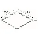 SLV Loftlampe PANEL V 600 ON-OFF CCT Switch, UGR < 19, omskiftelig IP54 / IP40, hvid, lakeret 