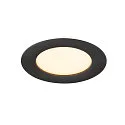 SLV Indbygnings loftlampe DOWNLIGHT V 100 uden ramme, CCT Switch, kablet gennem IP54 / IP20, sort 