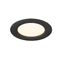 SLV Indbygnings loftlampe DOWNLIGHT V 100 uden ramme, CCT Switch, kablet gennem IP54 / IP20, sort 